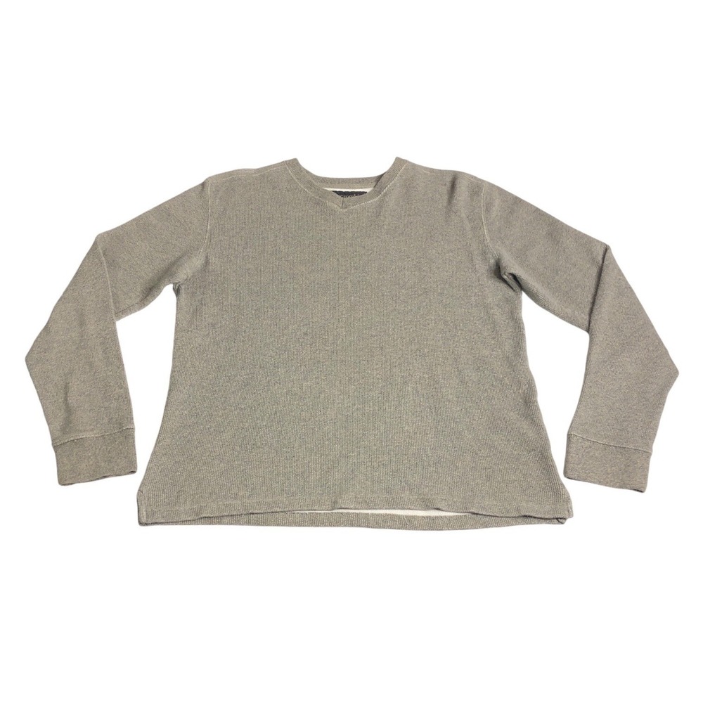 Vintage Y2K Abercrombie Fitch Sweater Mens M Gray Marled Knit Preppy Pullover